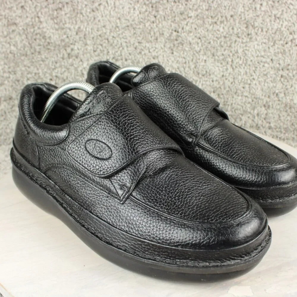 Propet Leather Slip On Shoes Mens 11 Black Comfort Walking